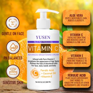 Vitamin C Advanced Brightening Cream 300ml Day & Night Moisturizing